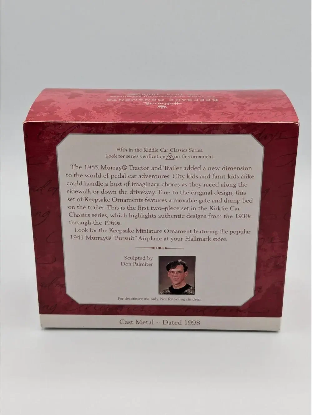 Hallmark Keepsake 1955 Murray Tractor and Trailer, 1998, 5th in the Series, NEW